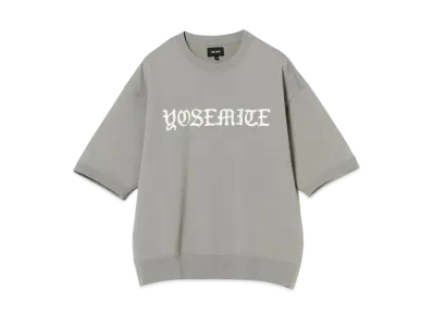 BEAMS Overdyed Print Half-Sleeve Sweatshirts "Gray"