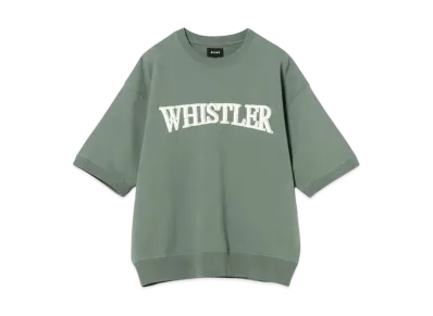 BEAMS Overdyed Print Half-Sleeve Sweatshirts "Green"