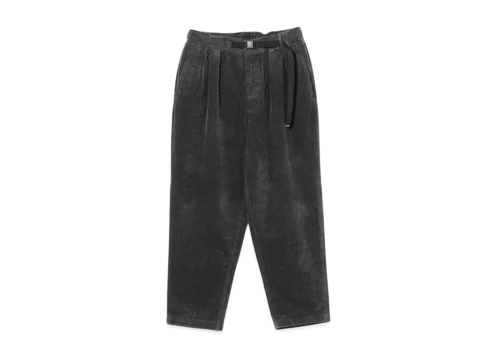 BEAMS Corduroy Baggy Tapered Easy Pants "ChacoalGray"
