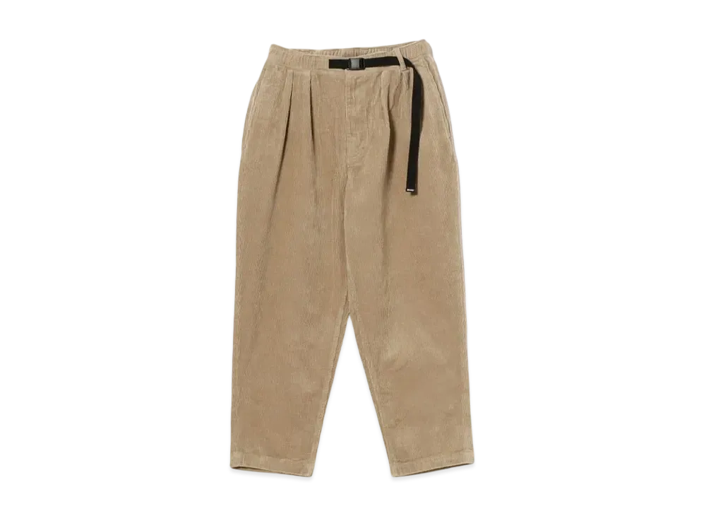 BEAMS Corduroy Baggy Tapered Easy Pants "Beige"