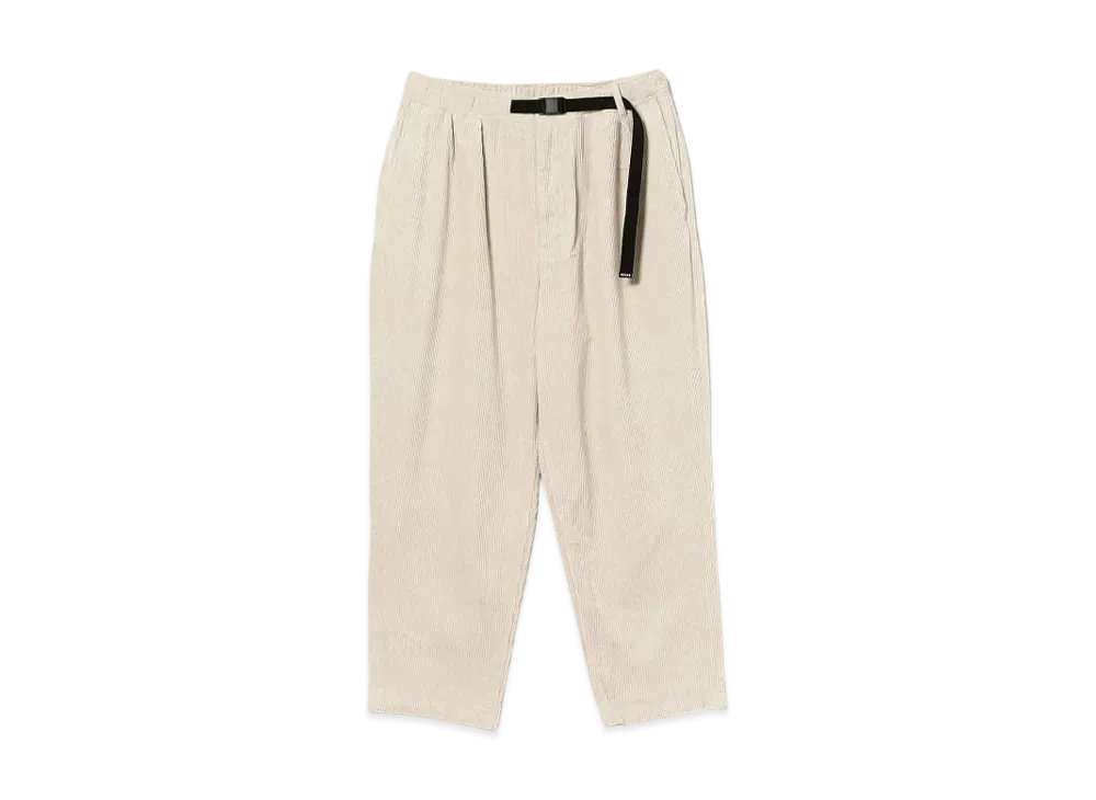 BEAMS Corduroy Baggy Tapered Easy Pants "Oyster"
