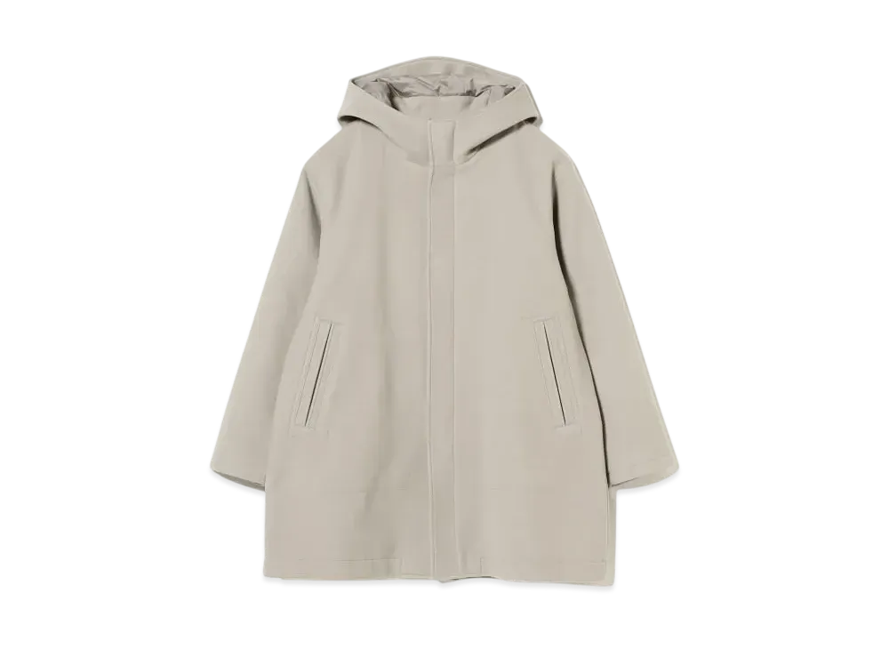 BEAMS Fleece Hooded Coat "LightGray"