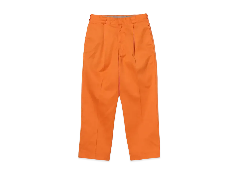 BEAMS 1 Pleat Work Trousers "Orange"