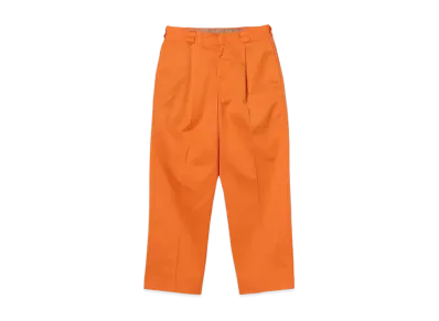 BEAMS 1 Pleat Work Trousers "Orange"