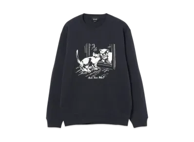 BEAMS Are You Me Crewneck Sweat "Navy"