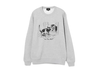BEAMS Are You Me Crewneck Sweat "MixGray"