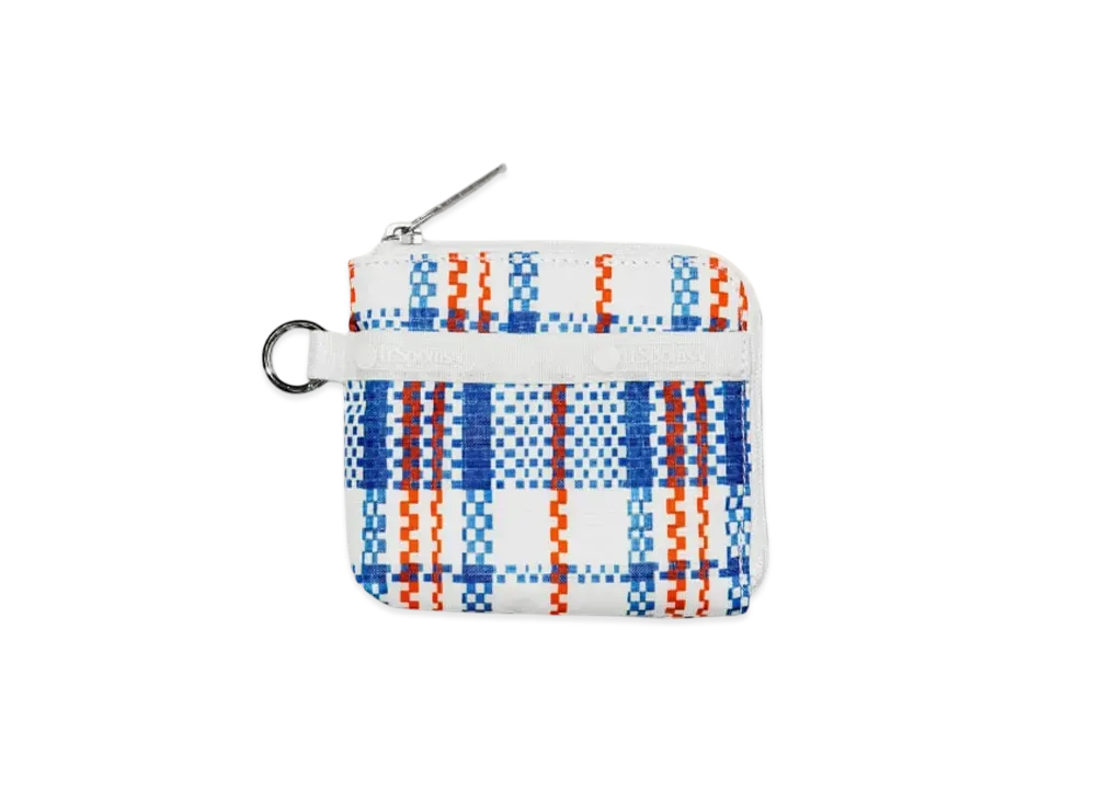 BEAMS x Lesportsac x Alwayth x Designed Slim Wallet "BlueWhiteCheck"