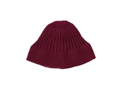 BEAMS Cotton Ribbed Watch Cap "Burgundy"