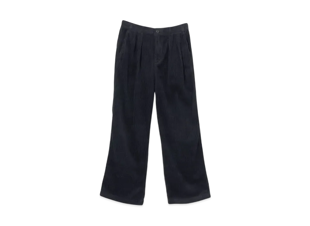 BEAMS Wide Corduroy Pants "Navy"