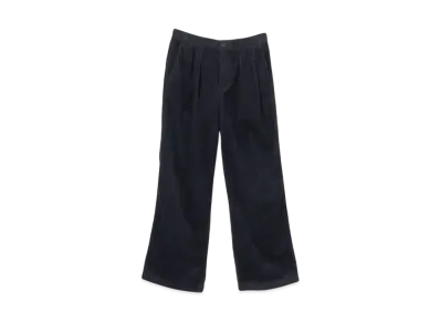 BEAMS Wide Corduroy Pants "Navy"
