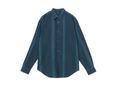 BEAMS Fade Striped Print Shirt "Blue"