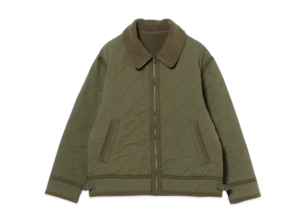 BEAMS Fleece Quilted Jacket "Khaki"