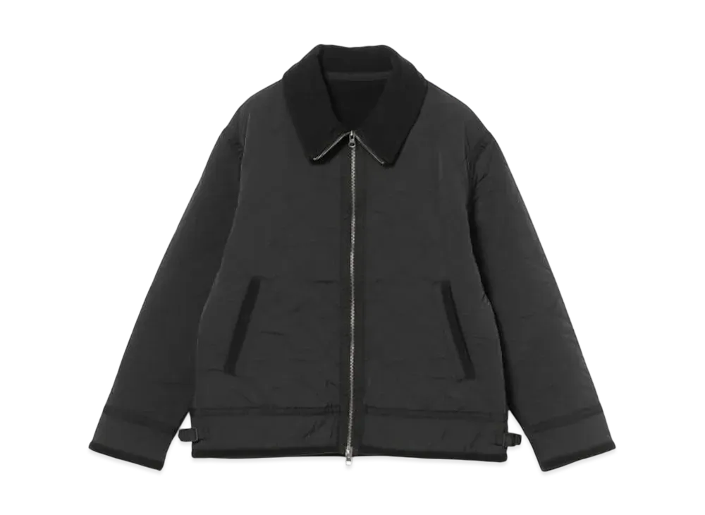 BEAMS Fleece Quilted Jacket "Black"