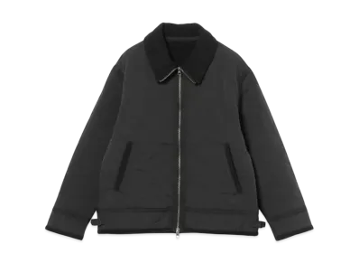 BEAMS Fleece Quilted Jacket "Black"