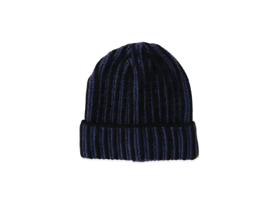 BEAMS 2-Tone Ribbed Watch Cap "Black"