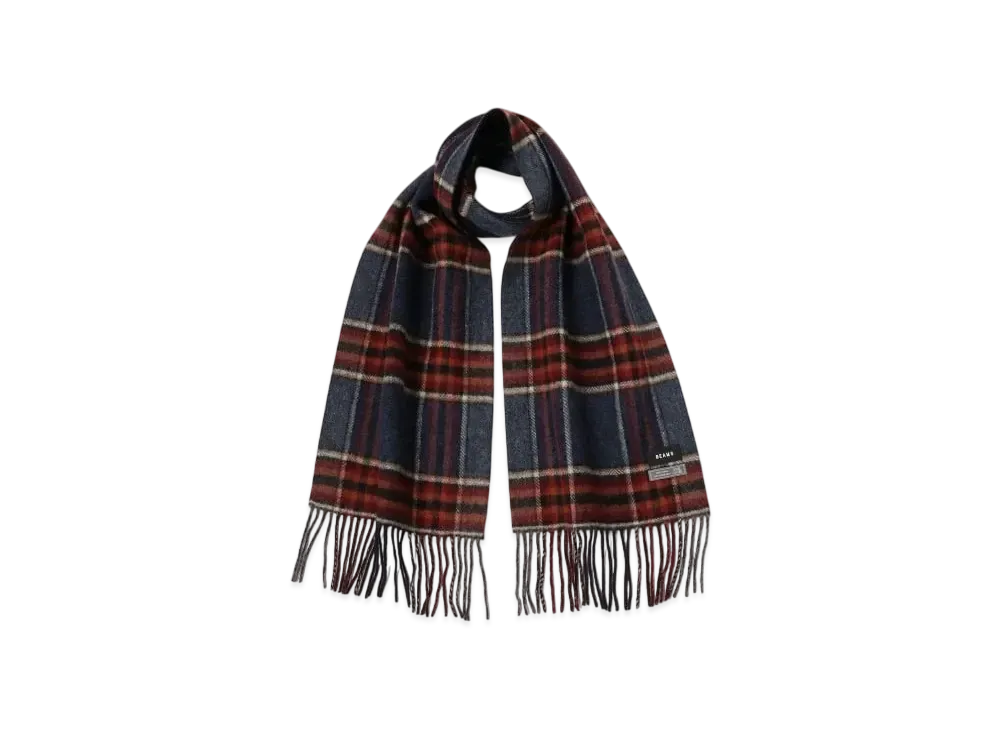 BEAMS Gradation Check Scarf "Blue"