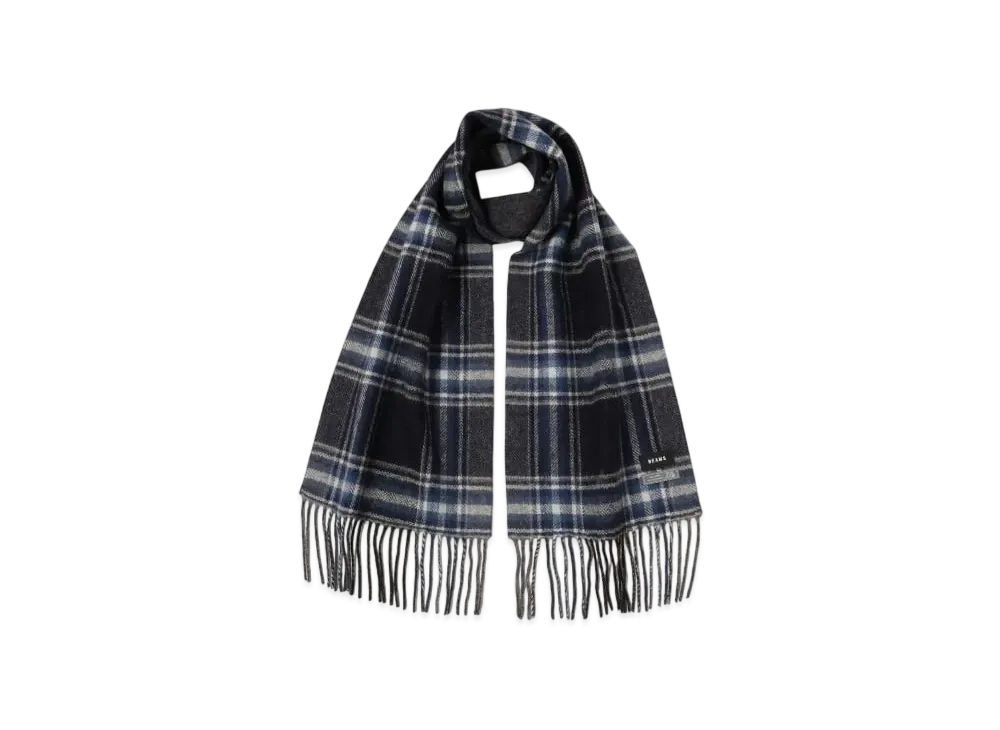 BEAMS Gradation Check Scarf "Navy"