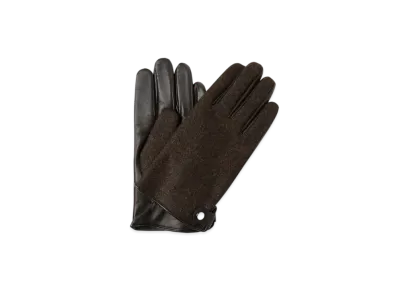 BEAMS Moon Solid Leather Gloves (Touch Panel Compatible) "DarkBrown"