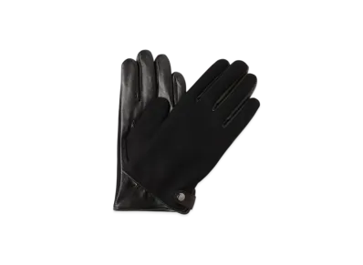 BEAMS Moon Solid Leather Gloves (Touch Panel Compatible) "Black"