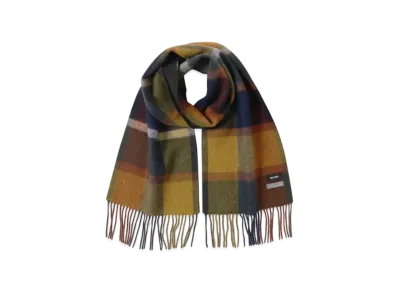 BEAMS Reversible Block Check Muffler "ChacoalGray"