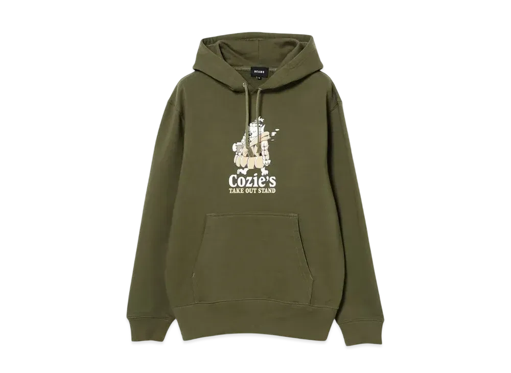 BEAMS Cozies Sweat Hoodie "LightOlive"