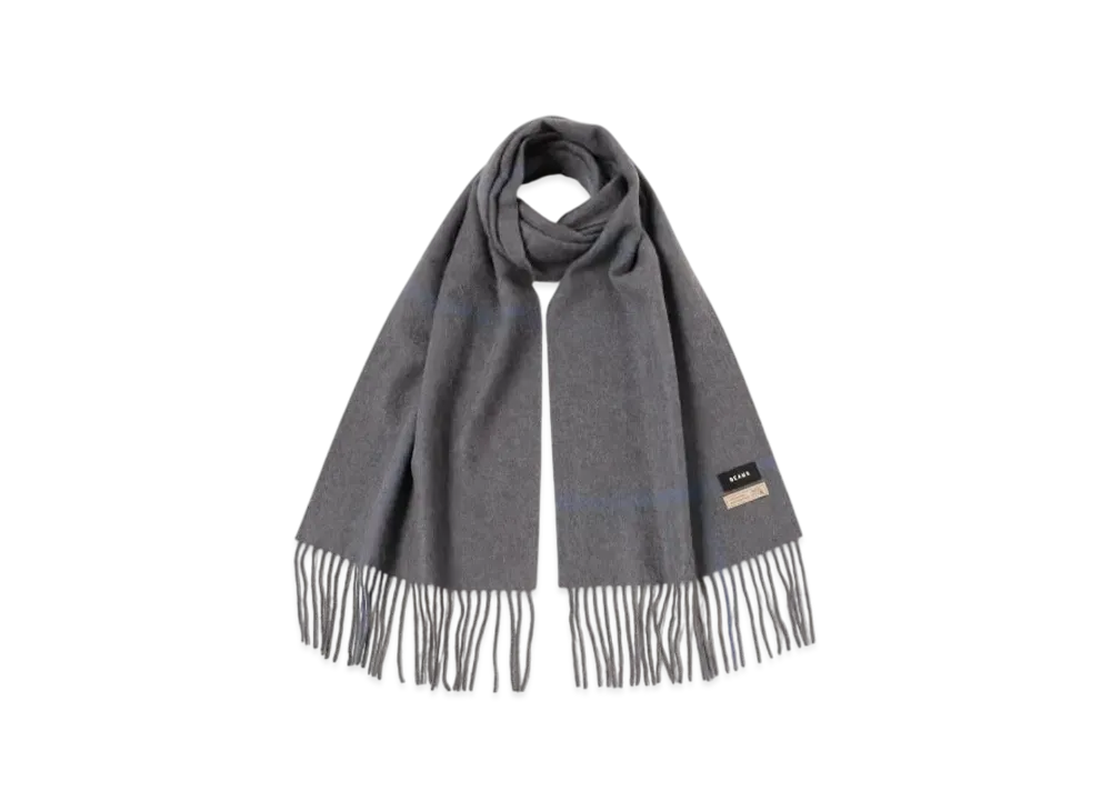 BEAMS Window Pen Check Alpaca Scarf "Gray"
