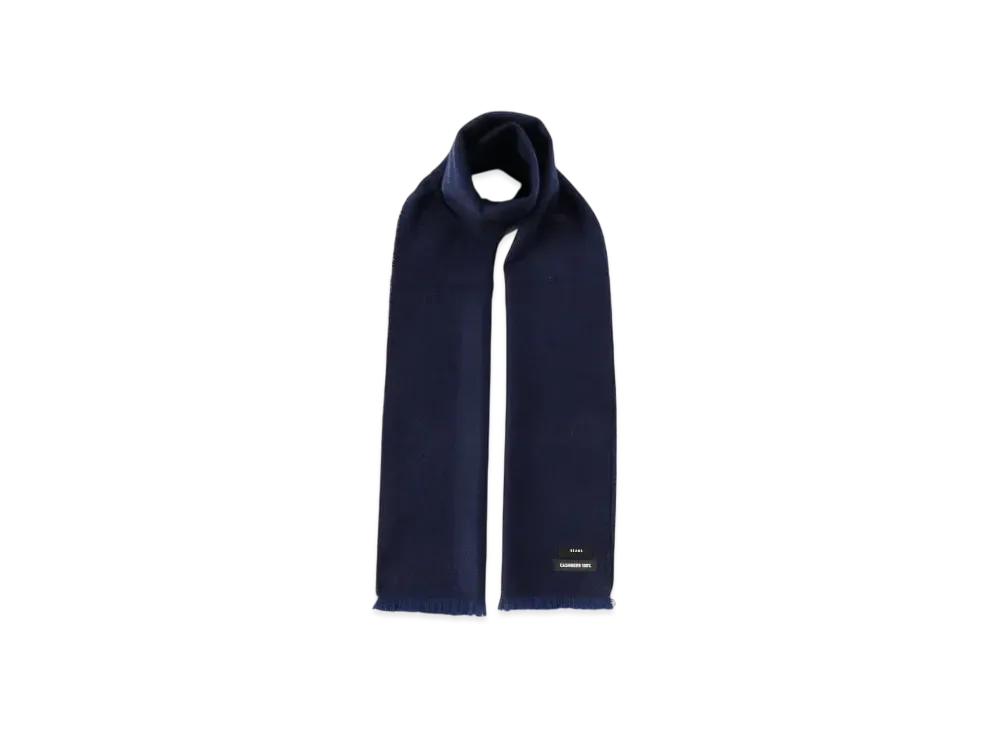 BEAMS Reversible Cashmere Two-Tone Scarf "Navy/HeatherNavy"