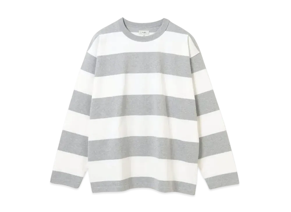 BEAMS 3.5 Inch Border Tee "TopGray/White"