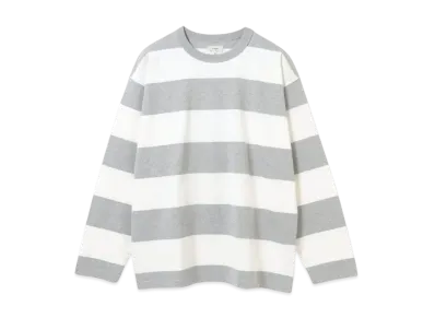 BEAMS 3.5 Inch Border Tee "TopGray/White"