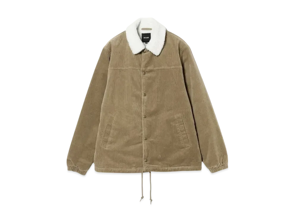 BEAMS Corduroy Boa Coach Jacket "Beige"