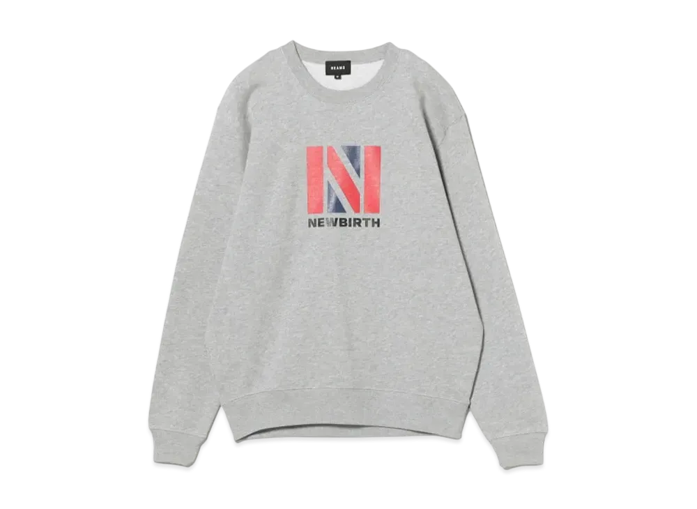 BEAMS NEWBIRTH Crew Neck Sweatshirt "MixGray"