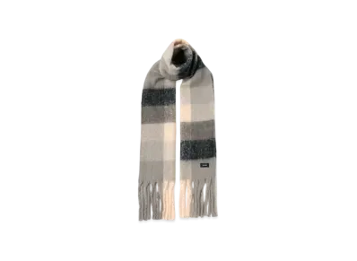 BEAMS Big Shaggy Scarf "White/Black"