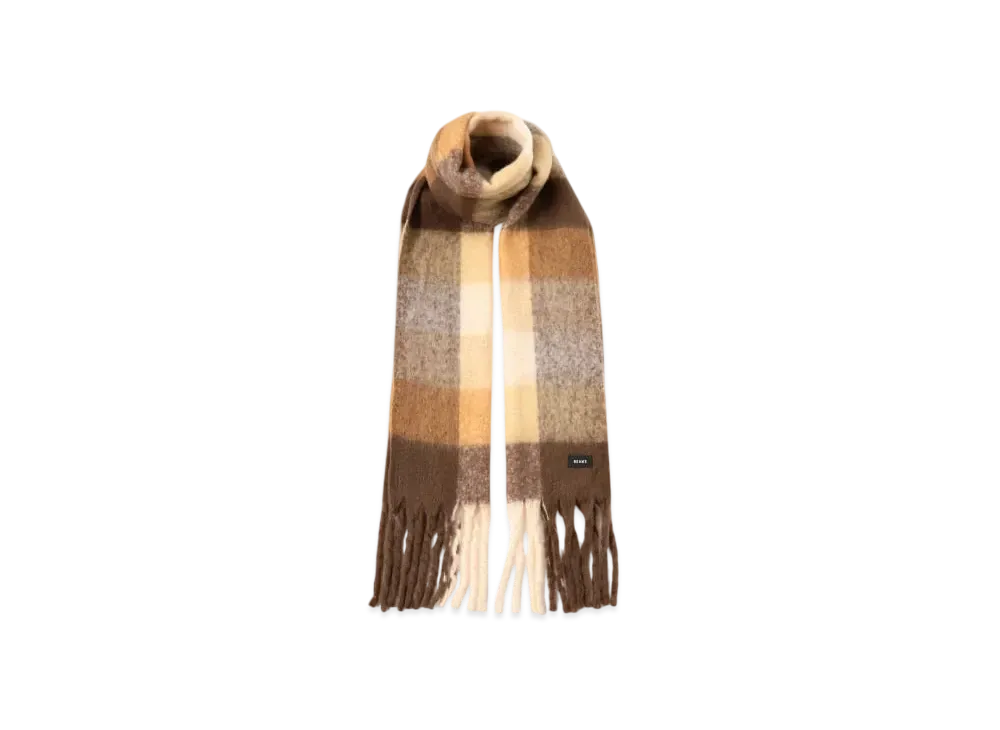 BEAMS Big Shaggy Scarf "DarkBrown/Beige"