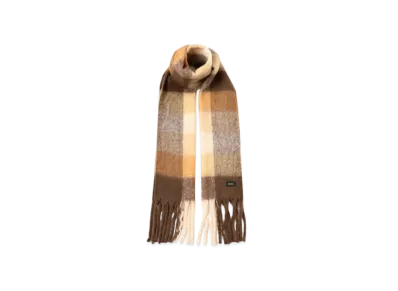 BEAMS Big Shaggy Scarf "DarkBrown/Beige"