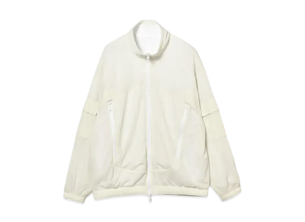 BEAMS Reversible Zip-Up Blouson "White"