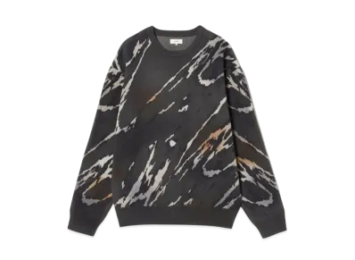 BEAMS Digital Marble Fade Crew Neck Knit "Purple"