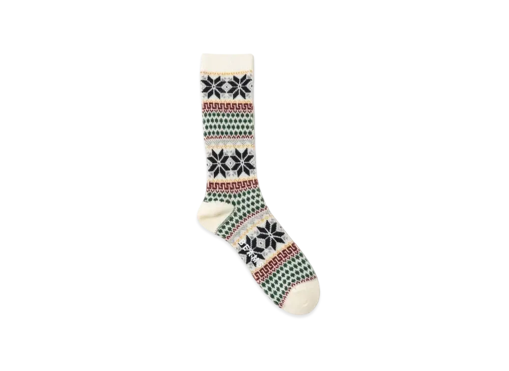 BEAMS Snow Jacquard Socks "OffWhite"
