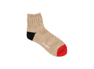 BEAMS Nep Quarter Socks "Beige"
