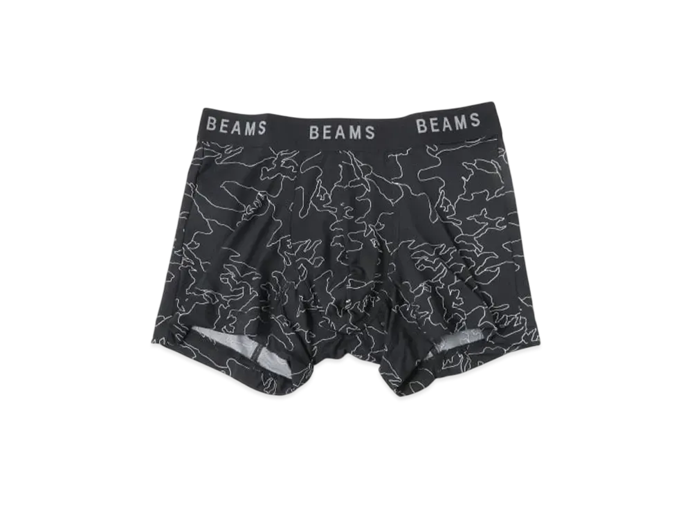 BEAMS 2-Tone Camo Boxer Shorts "Black"