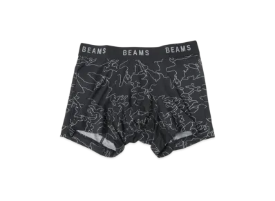 BEAMS 2-Tone Camo Boxer Shorts "Black"