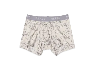 BEAMS 2-Tone Camo Boxer Shorts "LightGray"