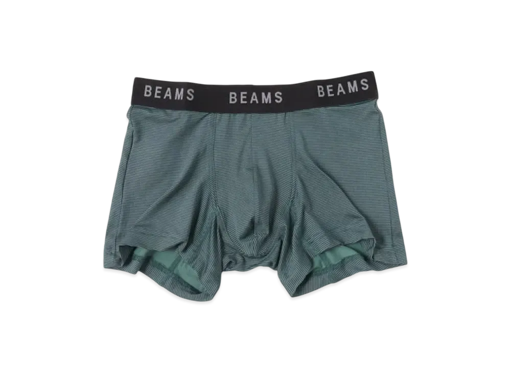 BEAMS Micro Border Boxer Shorts "NavyBlue"