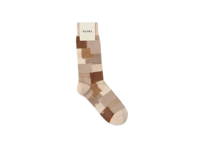 BEAMS Patchwork Socks "Beige"