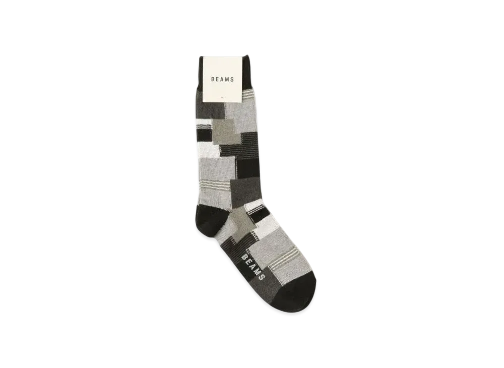BEAMS Patchwork Socks "Black"