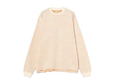 BEAMS Back Kasuri Crewneck Sweatshirt "OffWhite"