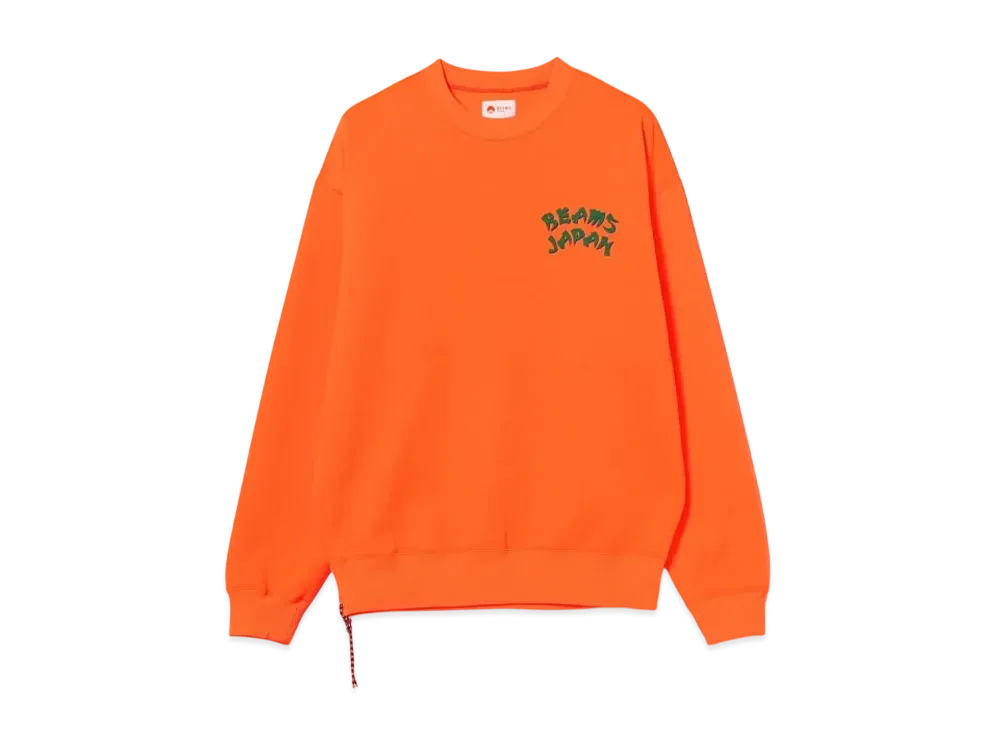 BEAMS Dragon Print Sweatshirt "Orange"