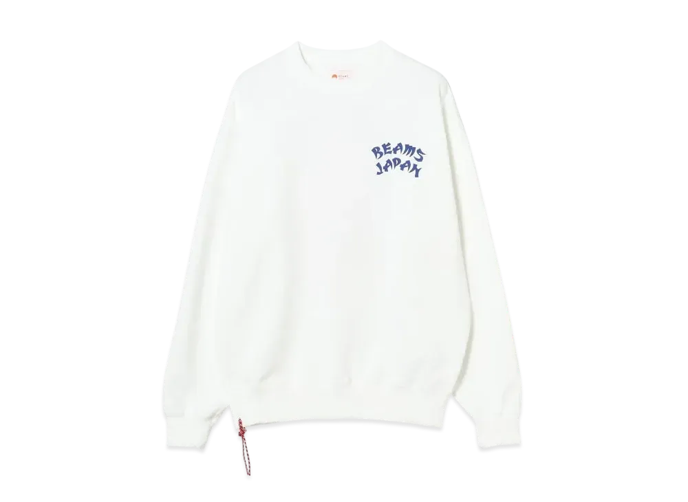 BEAMS Dragon Print Sweatshirt "White"