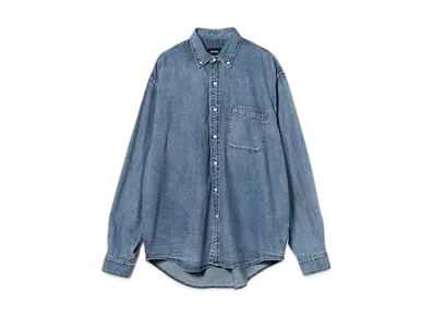 BEAMS Denim Button-Down Shirt "Indigo"