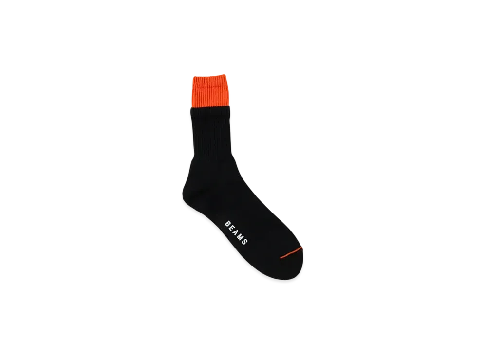 BEAMS Faux Layered Socks "Black"
