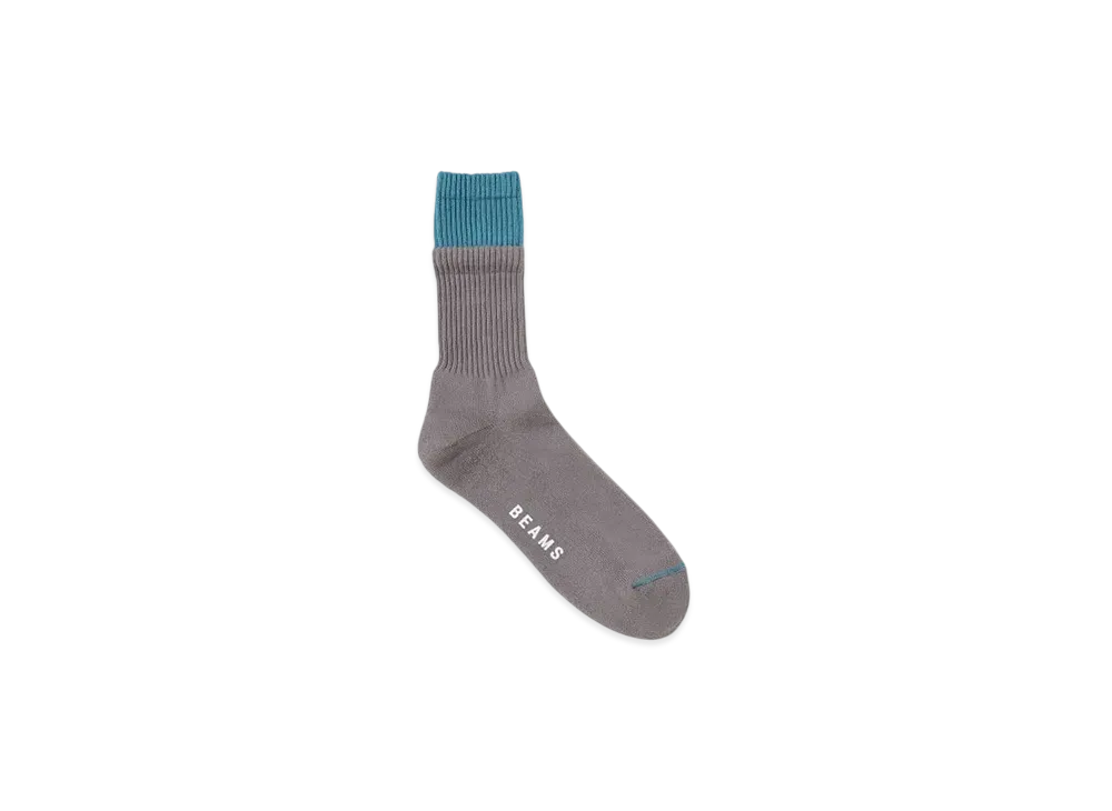 BEAMS Faux Layered Socks "Gray"